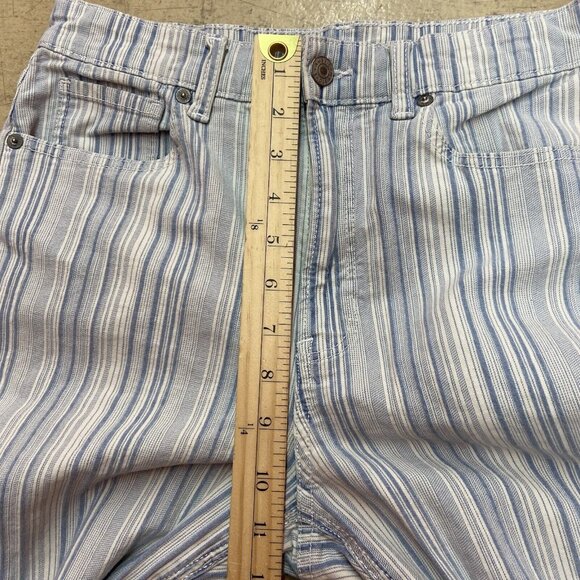 American Eagle Womens Jeans Size 6 28x27 Mom Jeans Stripe Blue White - Picture 3 of 13